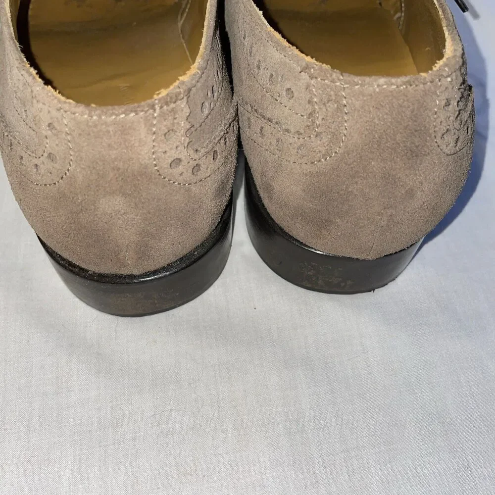 The J. Peterman Company Men’s Wingtip Oxfords Sz 9 M Brown Tan Leather Going Out